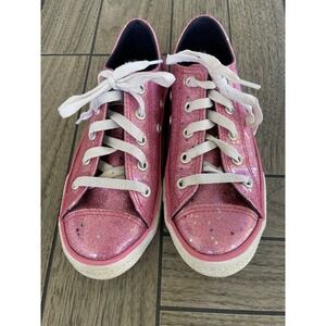 CONVERSE All Star Girls Rose Pink Glitter Sparkle Sneaker Shoe‎ Youth Size 1